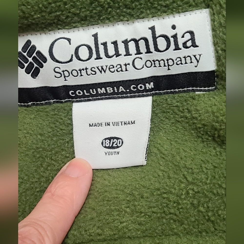 Columbia Mountain Hooded Parks Green Hooded Jacket, Youth 18 / 20 - Picture 6 of 10